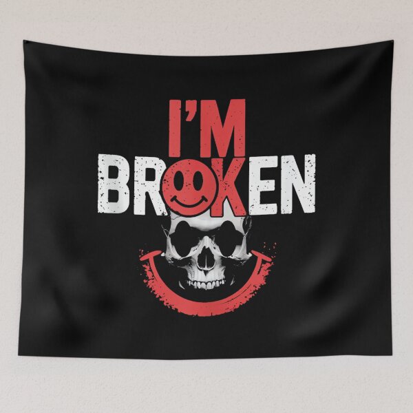 Item preview, I'm Ok I'm Broken Tshirt Invisible Illness Mental Health designed and sold by CherylCGarrison.