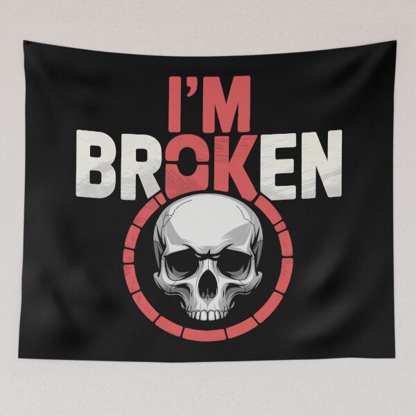 Item preview, I'm Ok I'm Broken Tshirt Invisible Illness Mental Health designed and sold by CherylCGarrison.