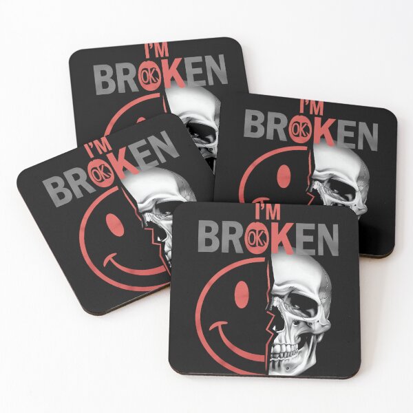 Item preview, I'm Ok I'm Broken Tshirt Invisible Illness Mental Health designed and sold by CherylCGarrison.