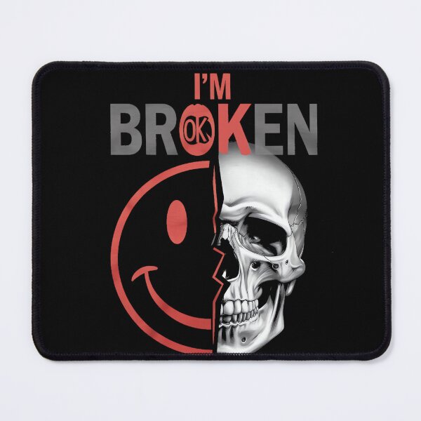 Item preview, I'm Ok I'm Broken Tshirt Invisible Illness Mental Health designed and sold by CherylCGarrison.