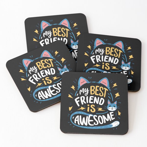 Item preview, Cute kitty insipration best friend quote  designed and sold by madevdine.