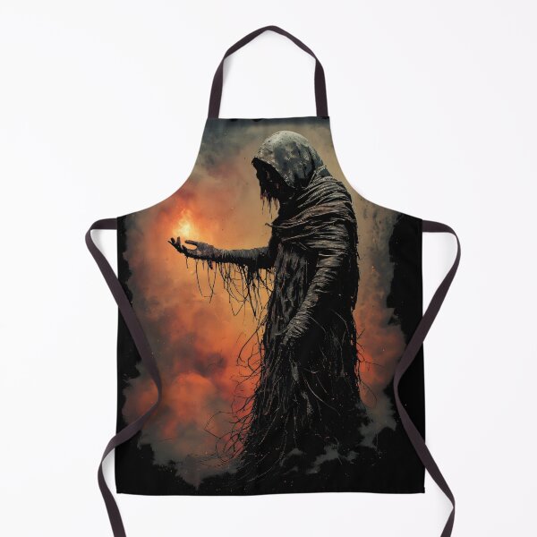 Item preview, Fire Sorcerer Dark Fantasy Wraith Art (BLACK) designed and sold by MorbidDreams.