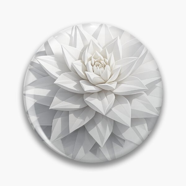 Item preview, Single white flower with geometric petals resembling origami, sharp shadows, ultra-clean transparent background, 8k resolution" designed and sold by skevents1.