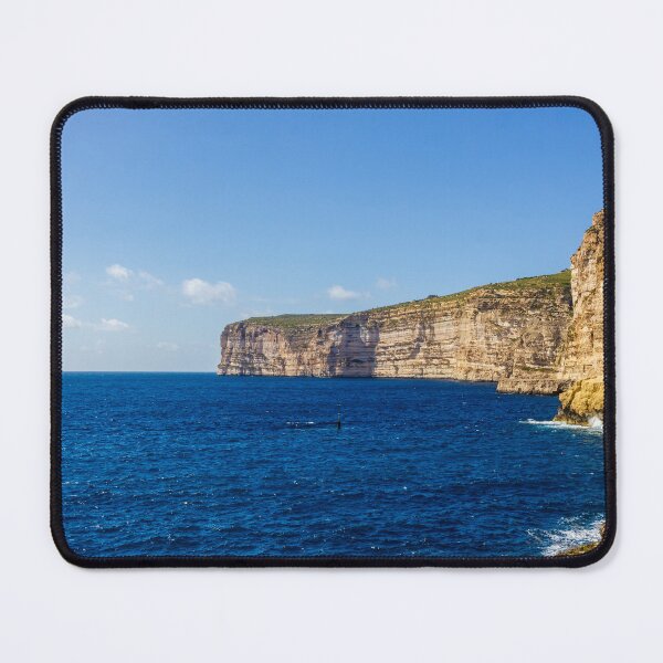 Item preview, Dramatic Limestone Cliffs Over Deep Blue Sea Along A Sunny Coastal Horizon designed and sold by Nmallia.