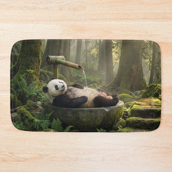 Item preview, Panda Bathes in Shishi Odoshi Fountain designed and sold by Tridentulus.