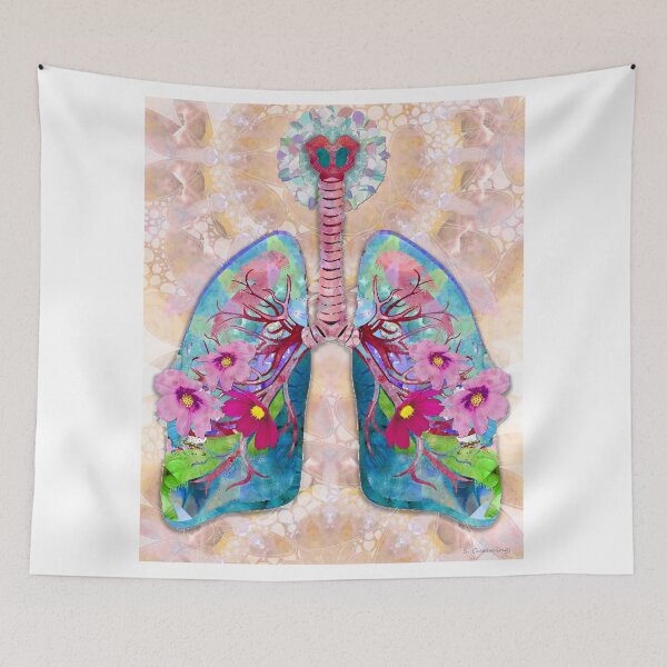 Item preview, Just Breathe Lung Art Human Body Anatomy Organ Illustration designed and sold by Sharon Cummings Art.