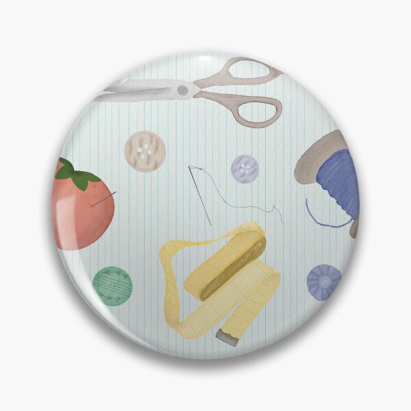 Item preview, Vintage Watercolor Sewing Kit Seamless Pattern designed and sold by Seamlessly Buffalo.