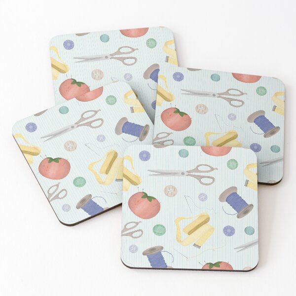 Item preview, Vintage Watercolor Sewing Kit Seamless Pattern designed and sold by Seamlessly Buffalo.