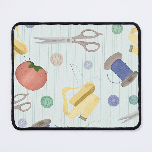 Item preview, Vintage Watercolor Sewing Kit Seamless Pattern designed and sold by Seamlessly Buffalo.