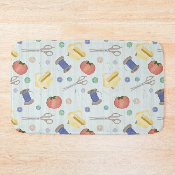 Item preview, Vintage Watercolor Sewing Kit Seamless Pattern designed and sold by Seamlessly Buffalo.