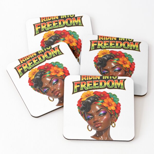 Item preview, Ridin’ Into Freedom – Juneteenth Black Woman Art, Afro Pride Celebration Design designed and sold by ArtSpark Studio.