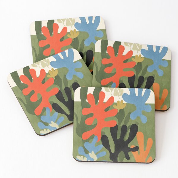 Item preview, Mid Century Botanical Cutout Shapes in Earth Tones designed and sold by trajeado14.