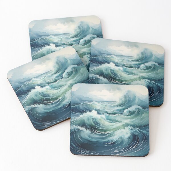 Item preview, Crashing Ocean Waves and Seagulls designed and sold by SalonOfArt.