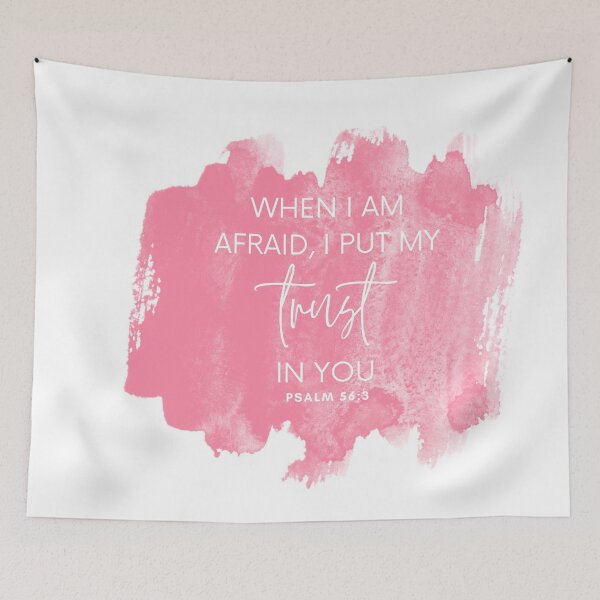 Item preview, Psalm 56:3 Trust Christian Watercolor Art designed and sold by Our Bible Journey.