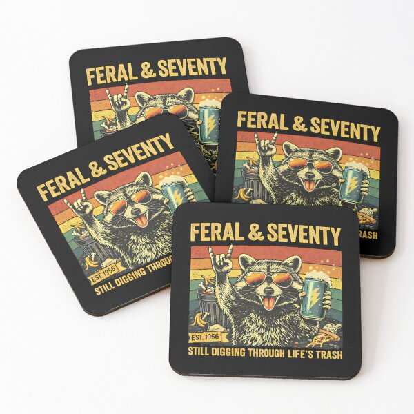 Item preview, Feral and Seventy 70th Birthday Sarcastic Seventieth designed and sold by Blok45.