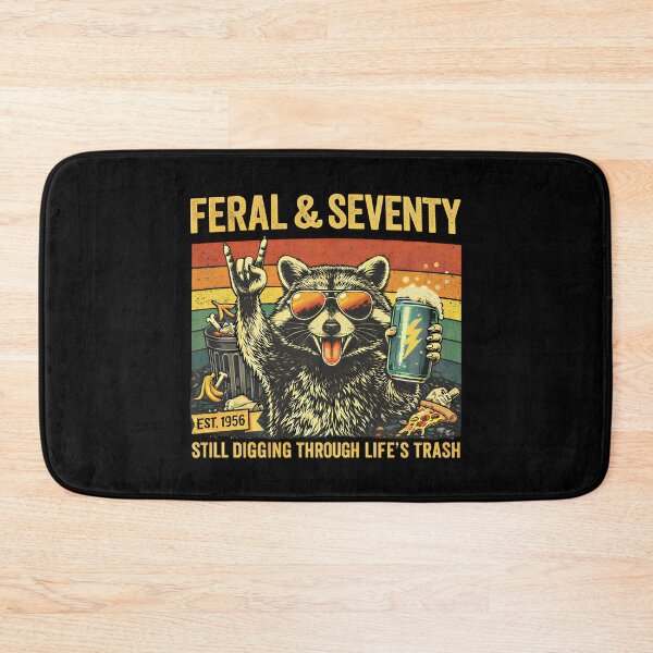Item preview, Feral and Seventy 70th Birthday Sarcastic Seventieth designed and sold by Blok45.