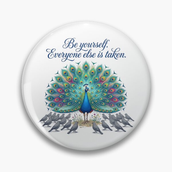 Item preview, be yourself, peacock design, peacock lovers, colorful peacock designed and sold by TrueArtVibes.