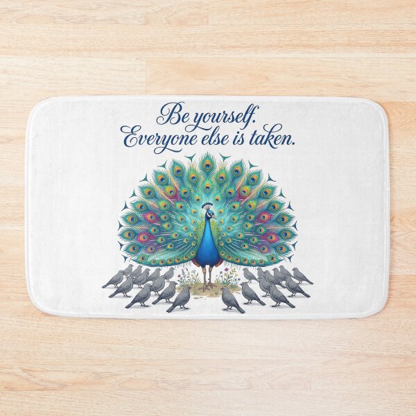 Item preview, be yourself, peacock design, peacock lovers, colorful peacock designed and sold by TrueArtVibes.