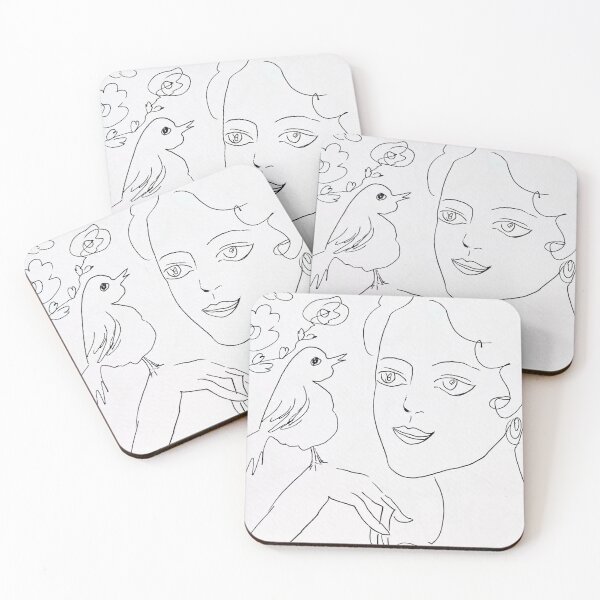 Item preview, Floral Woman Line Drawing designed and sold by TinTinBloom.