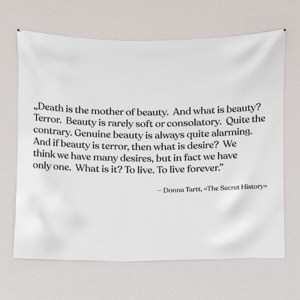 Item preview, The Secret History. Death is the mother of beauty. designed and sold by CoCoArt-Ua.