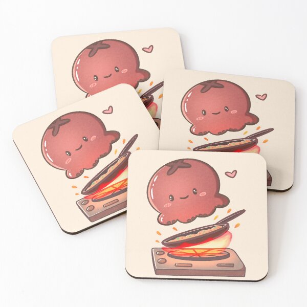 Item preview, Kawaii Grilled Octopus with Fried Rice - Silly Cute Tako designed and sold by ShyHomebodyClub.