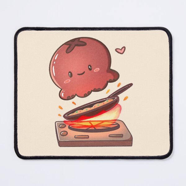Item preview, Kawaii Grilled Octopus with Fried Rice - Silly Cute Tako designed and sold by ShyHomebodyClub.