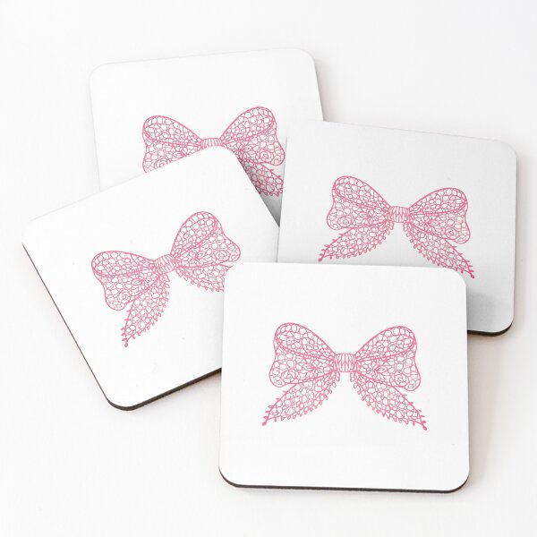 Item preview, Pink floral lace bow designed and sold by uunaa.