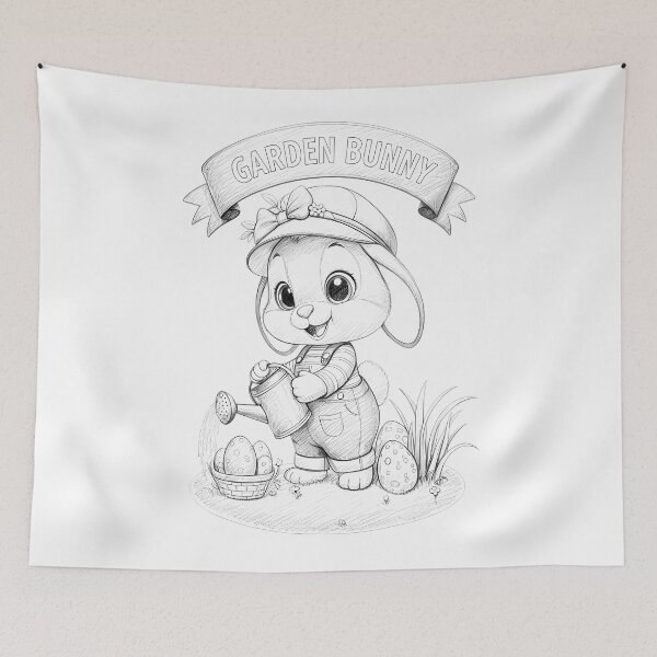 Item preview, Garden Easter Bunny – Cute Spring Gardening Bunny Design designed and sold by Art-Arcade6.