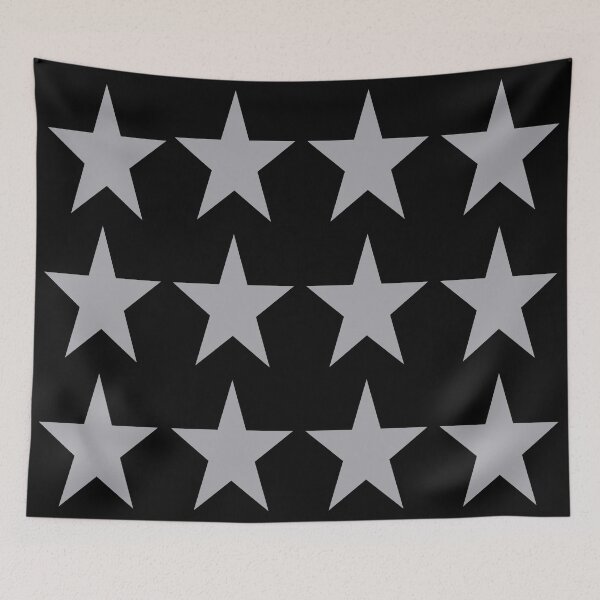 Item preview, Large METALLIC SILVER and BLACK STARS  designed and sold by RachelMacht.