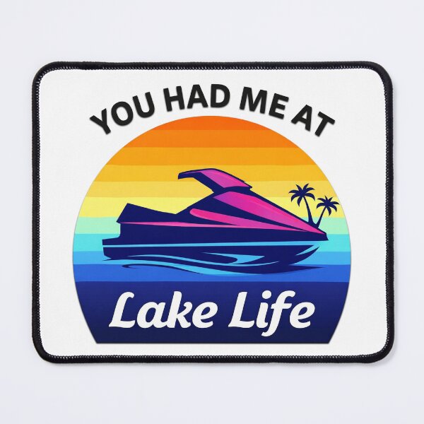 Item preview, You Had Me At Lake Life Funny Jet Ski Summer Lake Retro Sunset Water Lover designed and sold by CarantinedChaos.