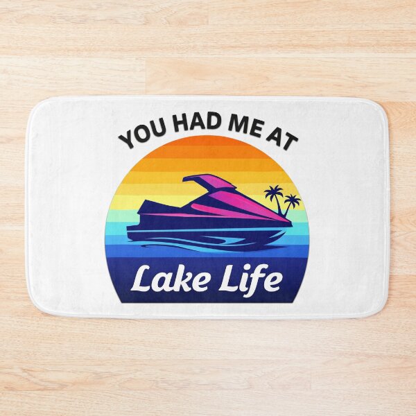 Item preview, You Had Me At Lake Life Funny Jet Ski Summer Lake Retro Sunset Water Lover designed and sold by CarantinedChaos.