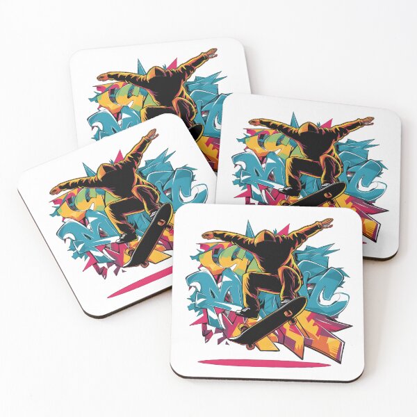 Item preview, Grafiti skatenoard street art colors free style cool design  designed and sold by madevdine.