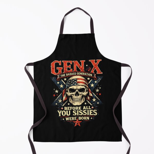 Item preview, Gen X The Badass Generation Vintage Skull designed and sold by LunaMagicStudio.