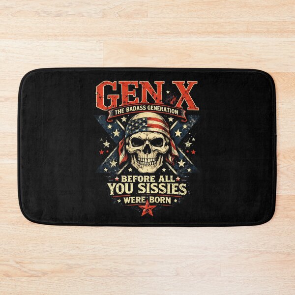 Item preview, Gen X The Badass Generation Vintage Skull designed and sold by LunaMagicStudio.