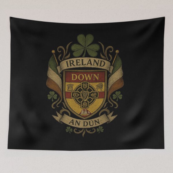 Item preview, County Down Ireland Coat of Arms Heritage designed and sold by REAL IRISH GIFTS.