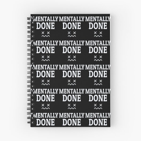Item preview, Mentally Done – Funny Introvert Mood Quote designed and sold by RitaRuni1992.