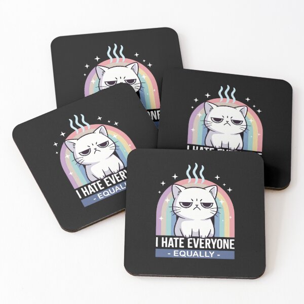 Item preview, Grumpy Cat Rainbow I Hate Everyone Equally designed and sold by TshirtsOnline-.