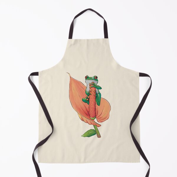 Item preview, Cute Tree Frog Holding Fruit Aesthetic Frog Illustration designed and sold by art-injoy.