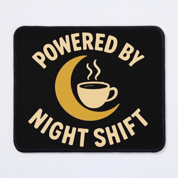 Item preview, Powered by Night Shift Funny Moon Nurse Coffee Gift Design designed and sold by Dantin.