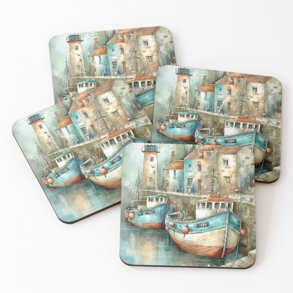 Item preview, Boats at low tide designed and sold by Brian Tarr.