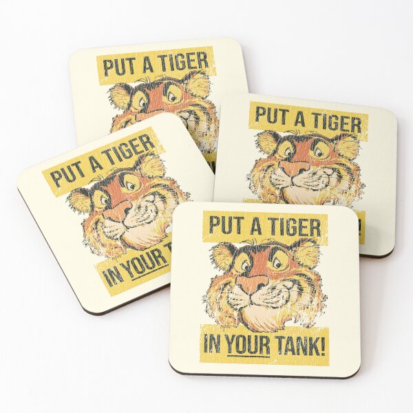 Item preview, Put a tiger in your tank! Aged, worn print. designed and sold by retropetrol.