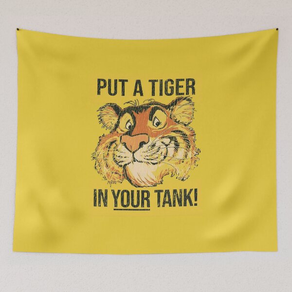Item preview, Put a tiger in your tank! Aged, worn print. designed and sold by retropetrol.