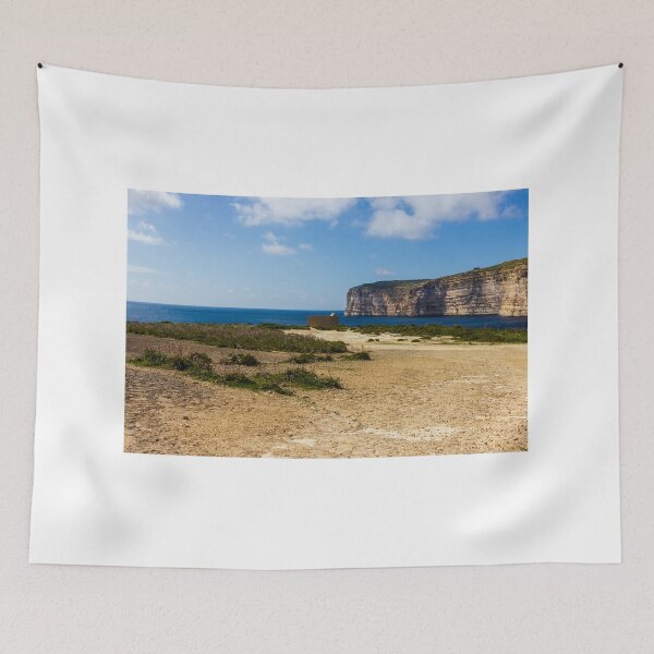 Item preview, Wildflower Meadow Along Rocky Coastline With Ocean Cliffs, Sandy Path and Blue Sky designed and sold by Nmallia.
