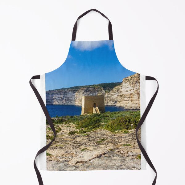 Item preview, Coastal Watchtower On Rocky Cliff Overlooking Deep Blue Sea And Dramatic Limestone Cliffs designed and sold by Nmallia.