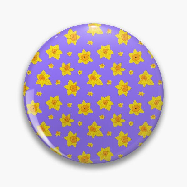 Item preview, Daffodil pattern 2 with purple background designed and sold by Paintingsbyapeacock.