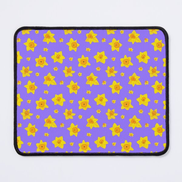 Item preview, Daffodil pattern 2 with purple background designed and sold by Paintingsbyapeacock.