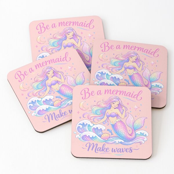 Item preview, Be a Mermaid Make Waves – Pastel Rainbow Mermaid Aesthetic Design designed and sold by Coral Surprise Studio | Playful & Dreamy Designs.