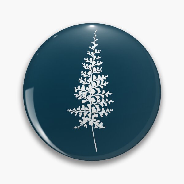 Item preview, Fern II, Minimalist Aesthetic Line Drawing Natural Design, Midnight Blue designed and sold by SWSandraWechner.