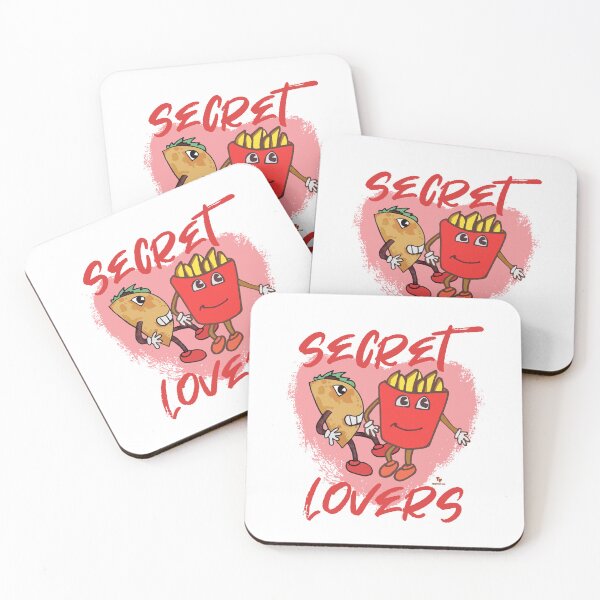 Item preview, Secret Lovers Taco and Fries Cartoon Slogan designed and sold by mytshirtfort.