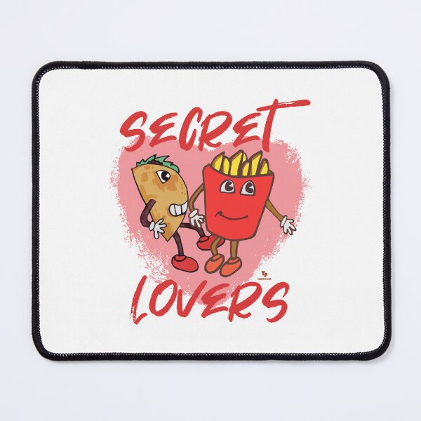 Item preview, Secret Lovers Taco and Fries Cartoon Slogan designed and sold by mytshirtfort.
